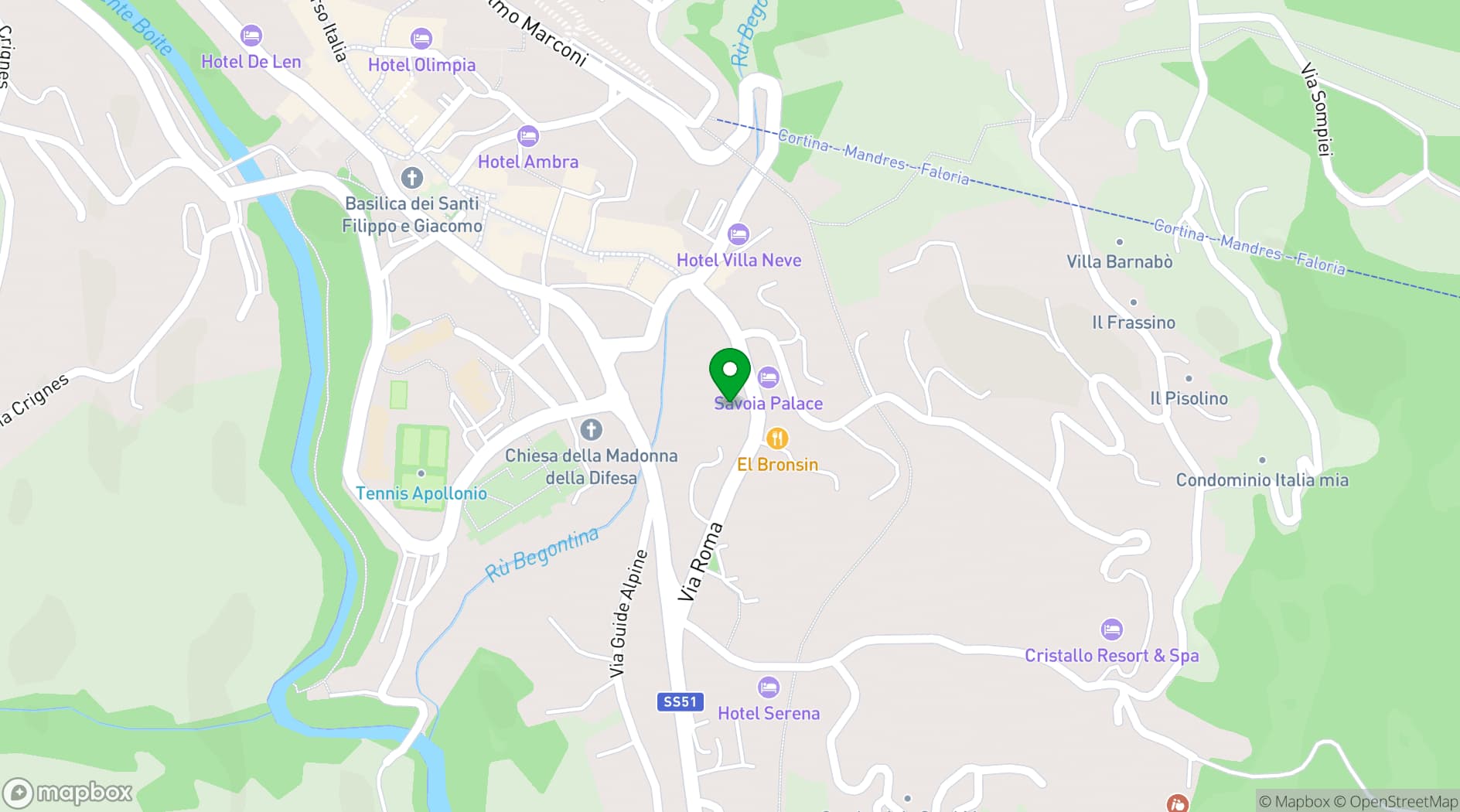 Map showing GRAND HOTEL SAVOIA *****