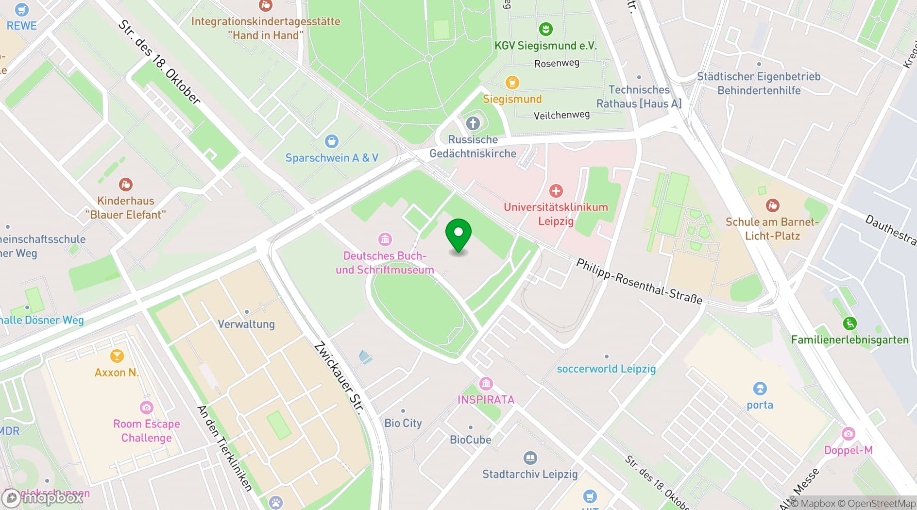 Map showing Building and Congress Centre
