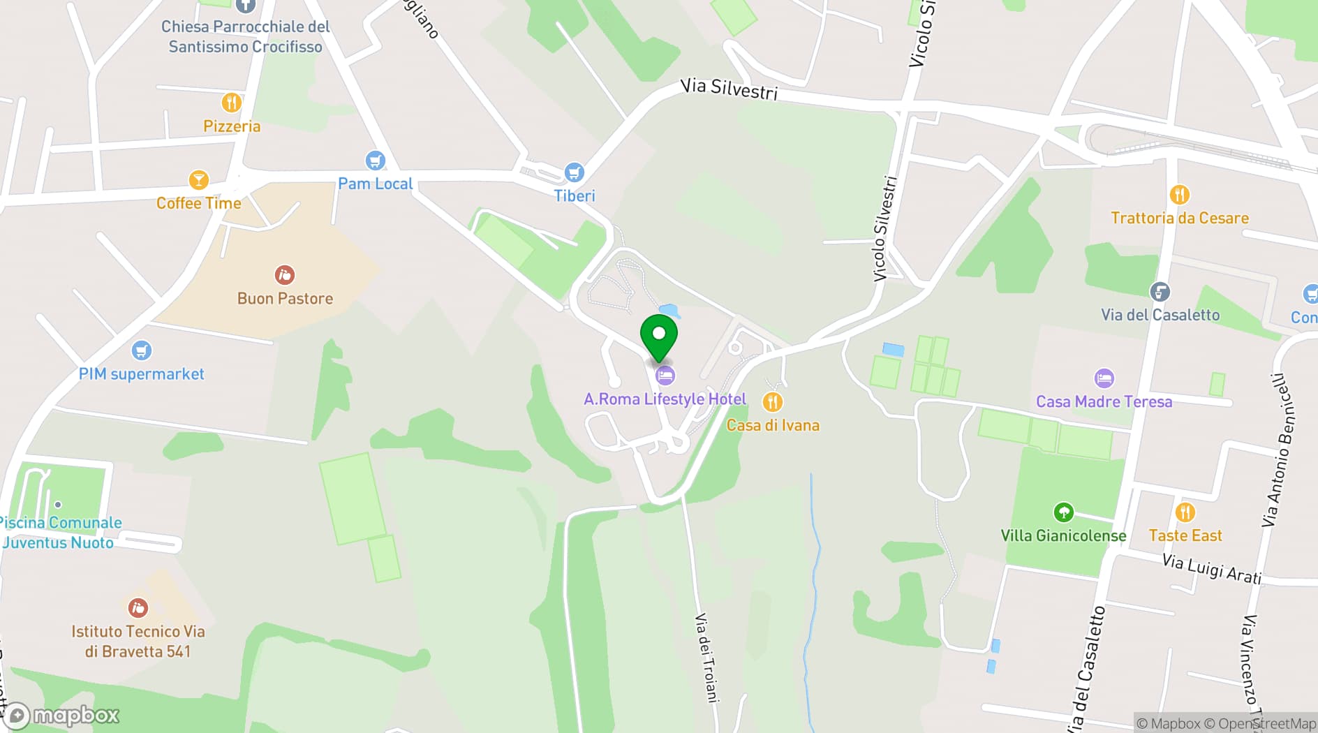 Map showing A.Roma Meeting Centre