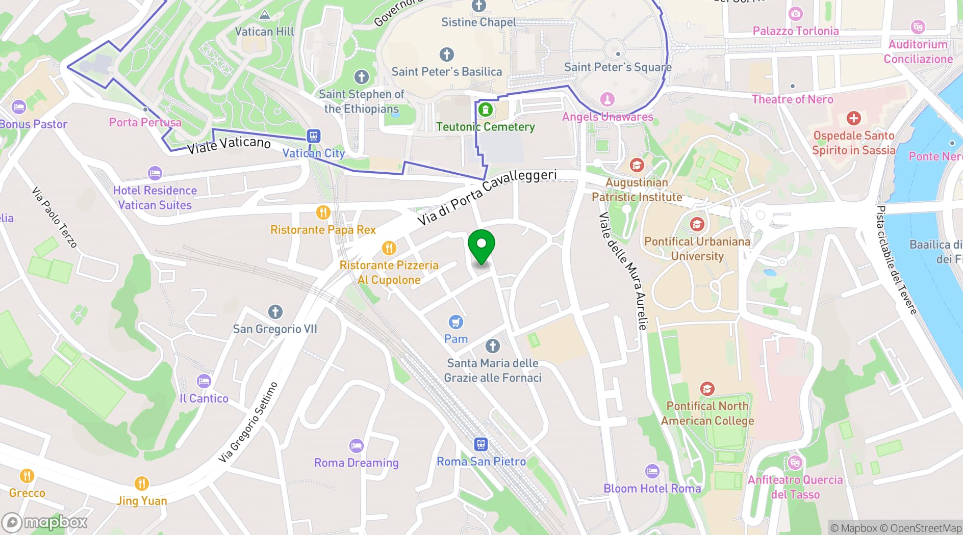 Map showing Starhotels Michelangelo