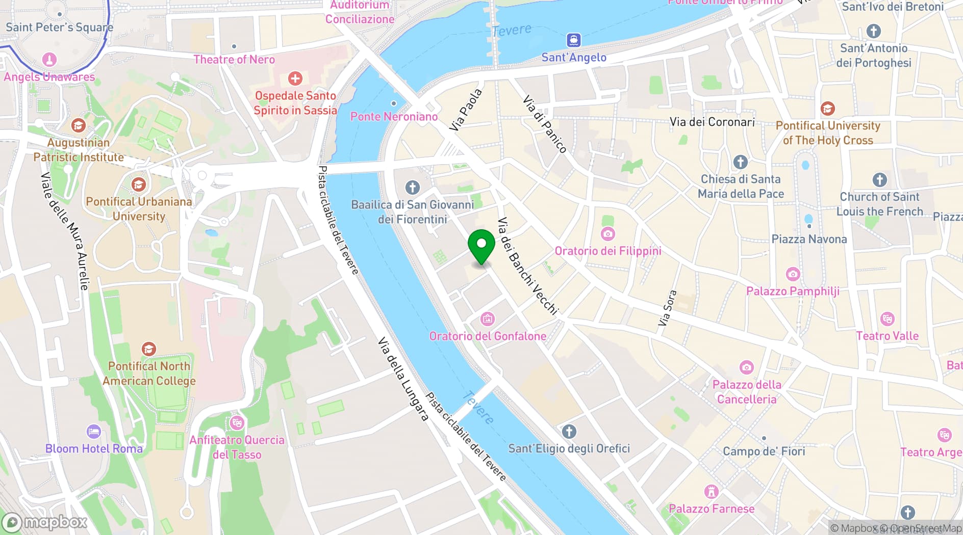 Map showing Hotel Indigo Rome - St. George