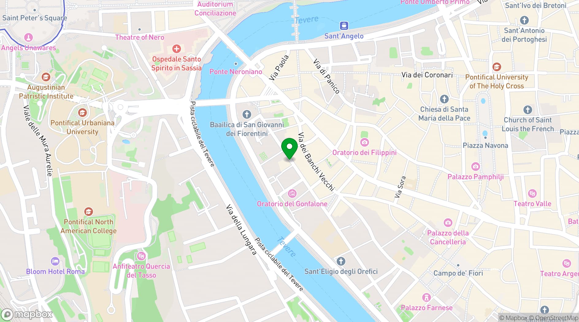 Map showing I Sofà Bar Restaurant & Roof Terrace