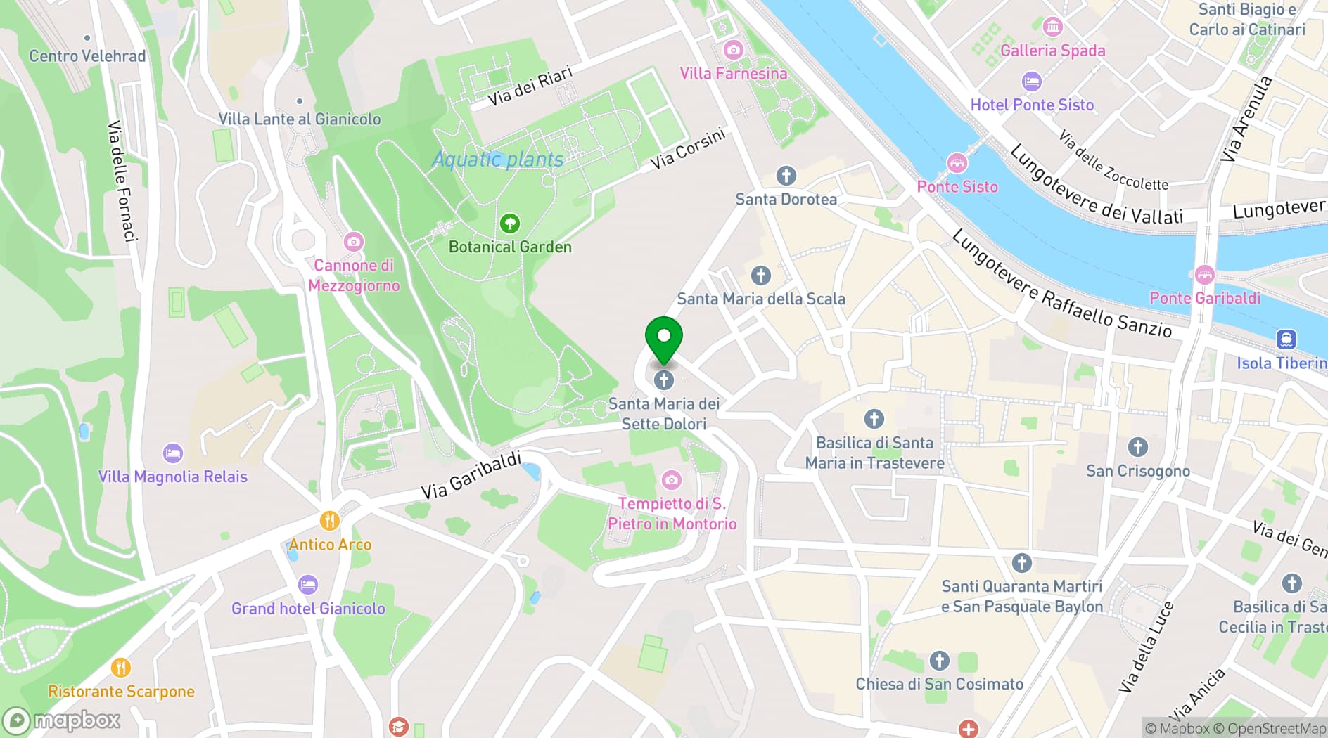 Map showing Donna Camilla Savelli