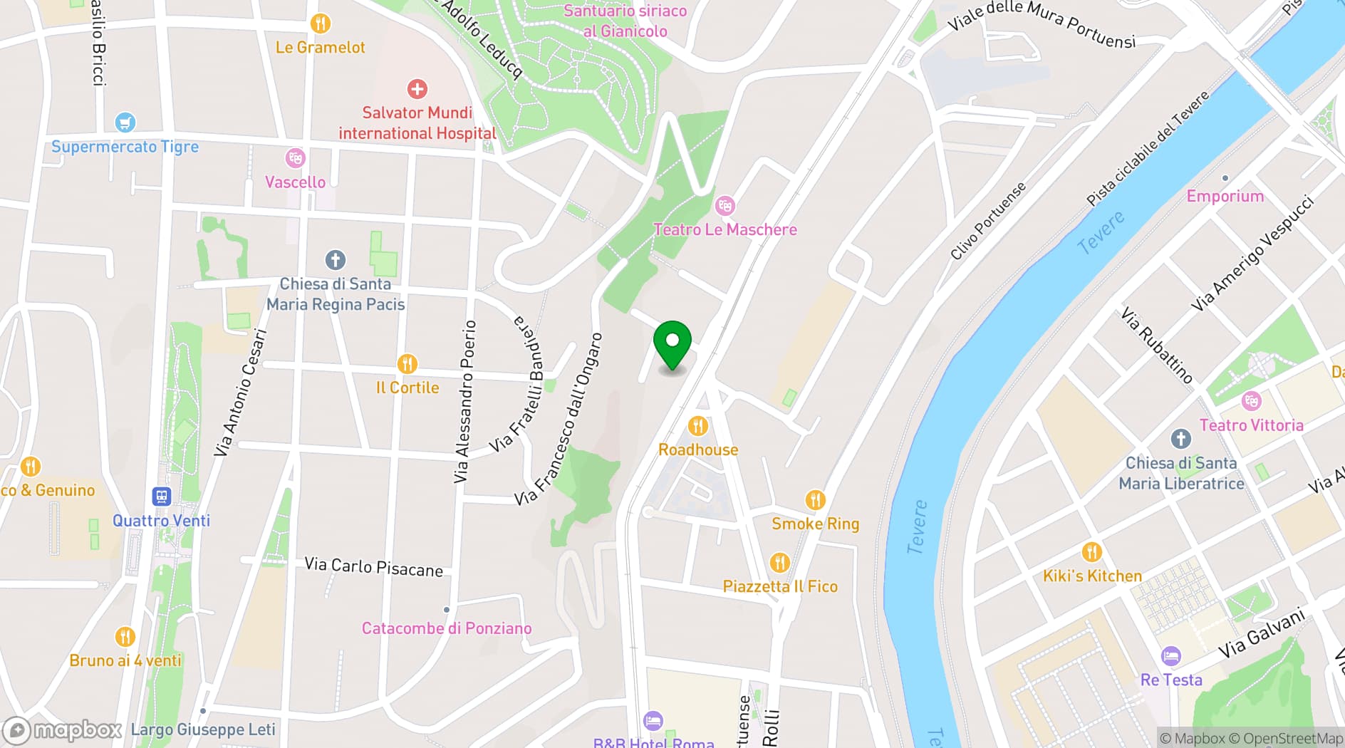 Map showing Trilussa Palace Hotel