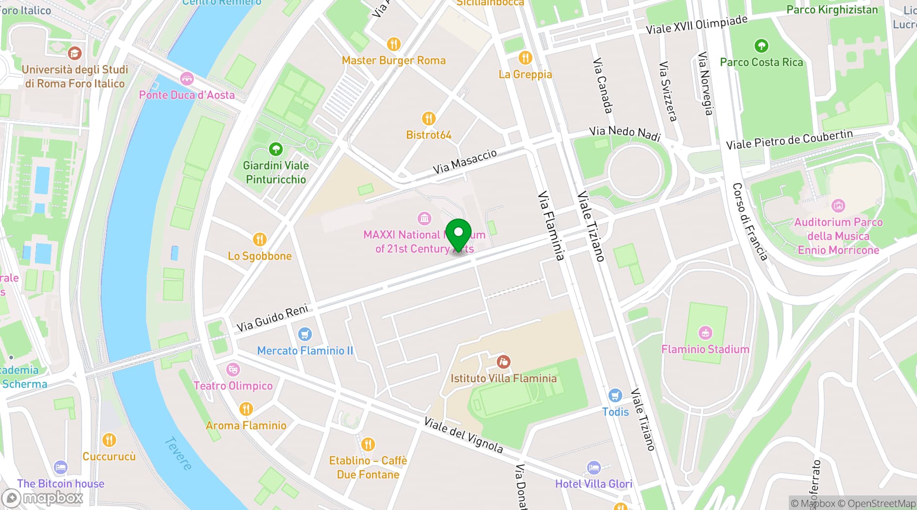 Map showing MAXXI - Museo nazionale delle arti del XXI secolo