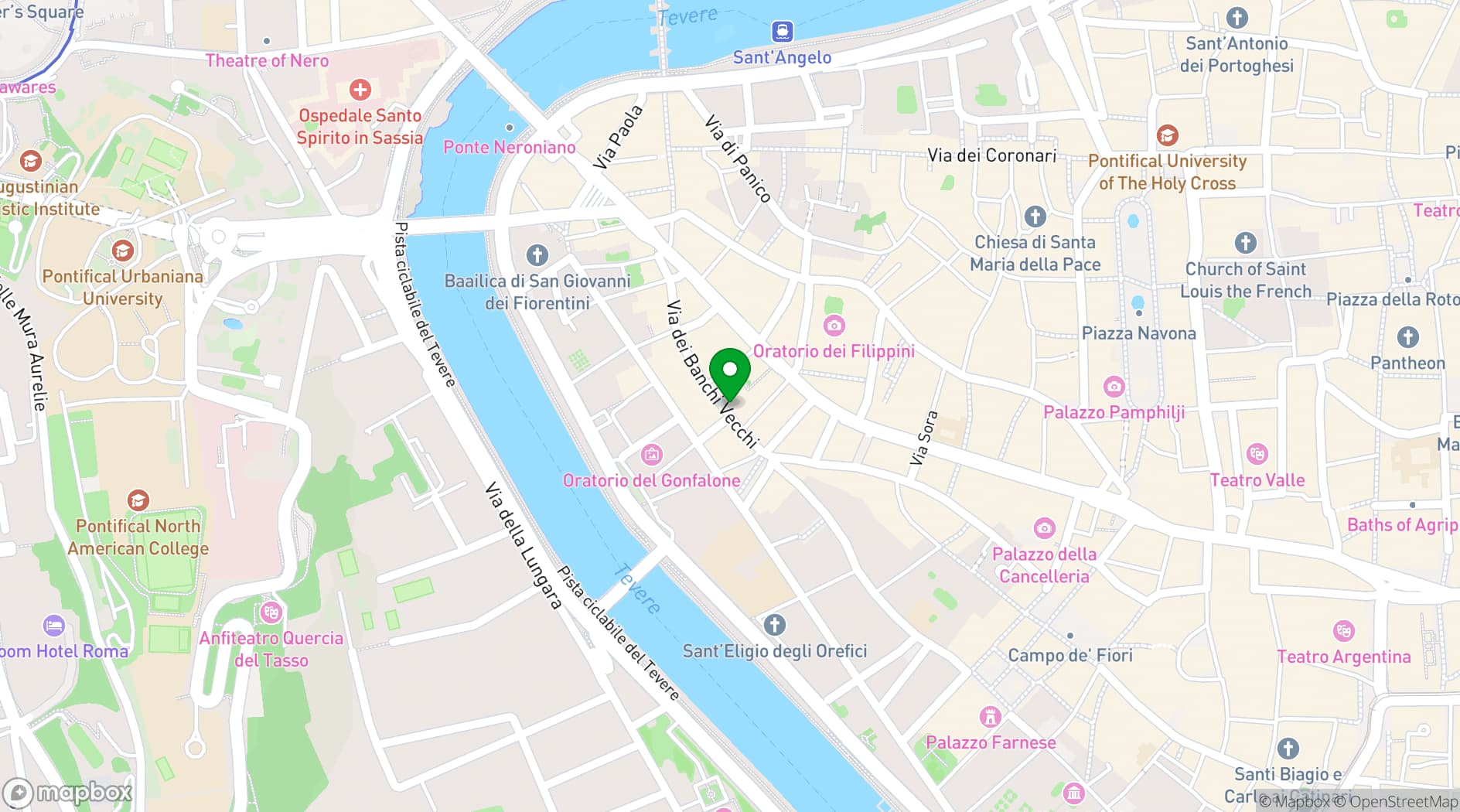 Map showing Ristorante il Pagliaccio