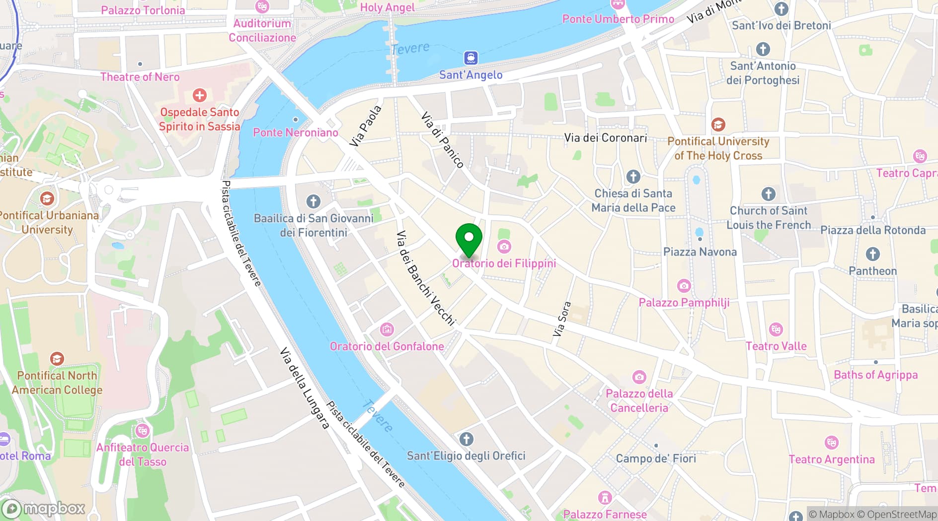 Map showing Navona Queen Rome