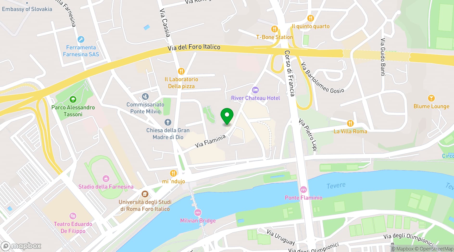 Map showing Villa Brasini 489