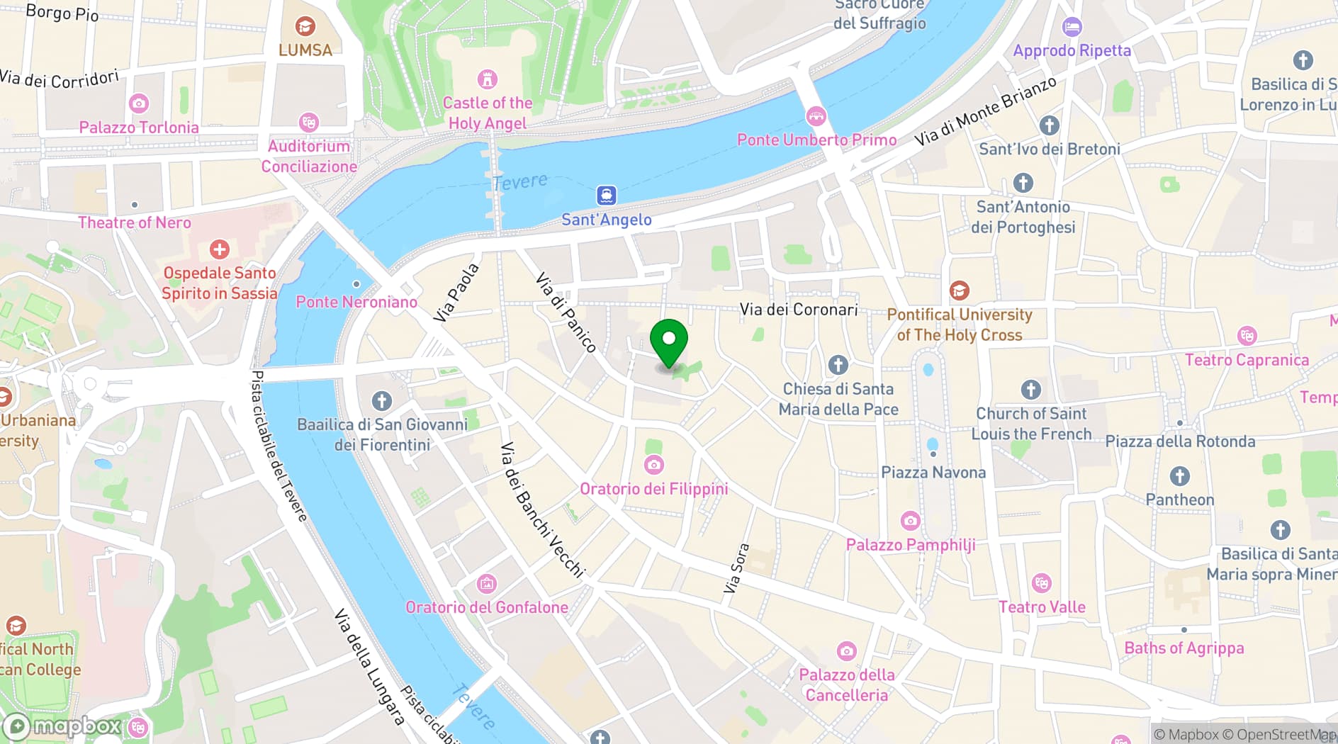 Map showing Palazzo Navona