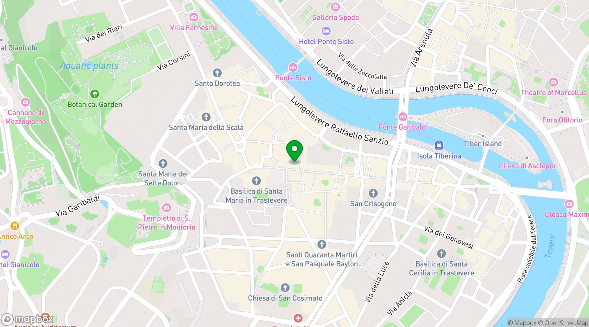 Map showing Osteria der Belli