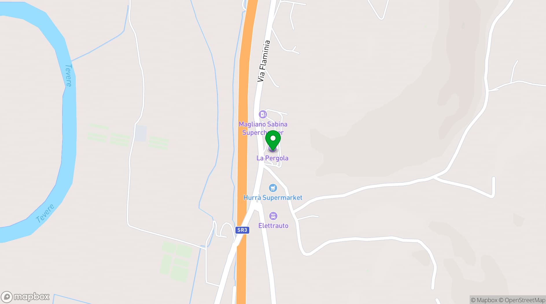 Map showing Hotel Ristorante La Pergola