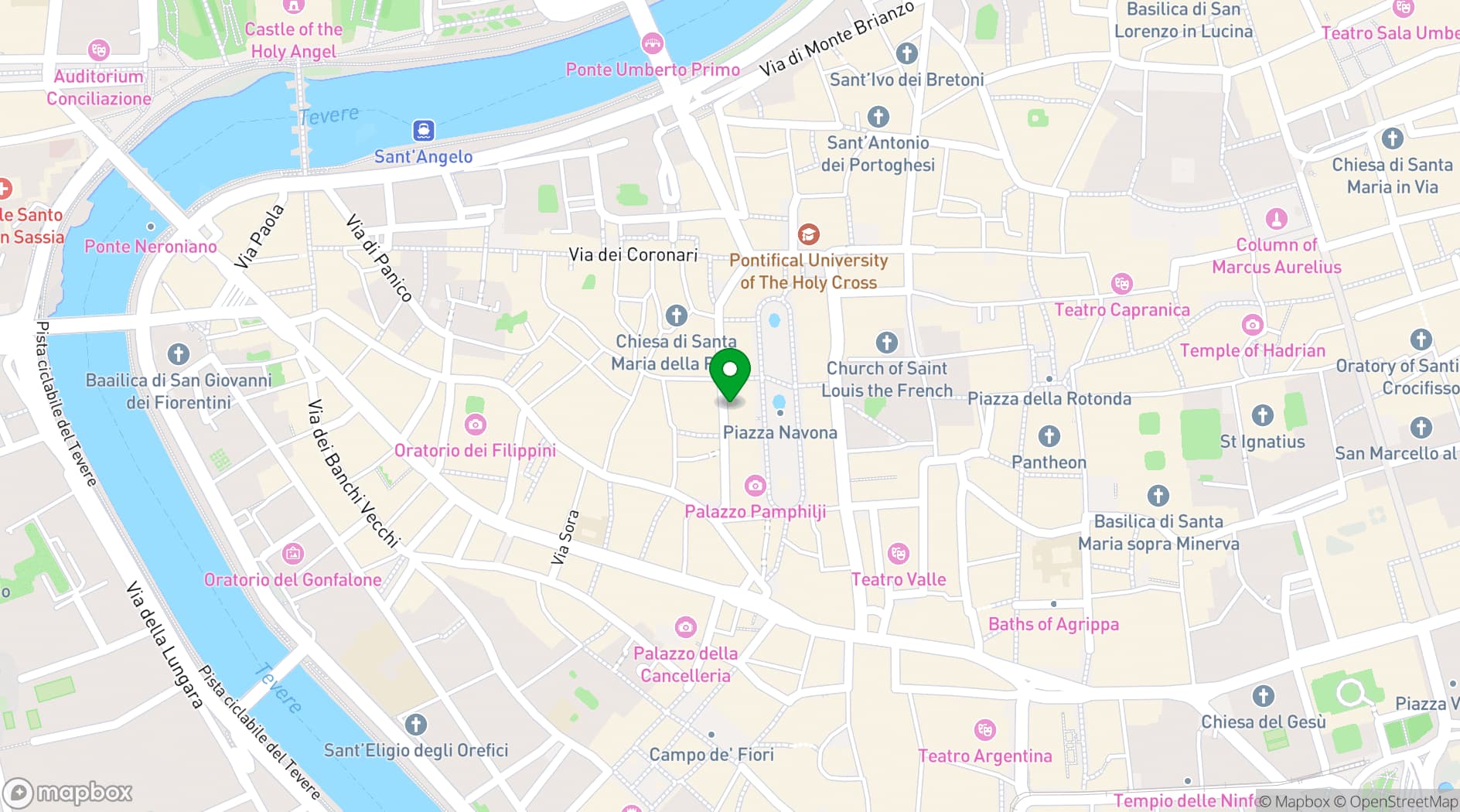 Map showing Terrazza Borromini