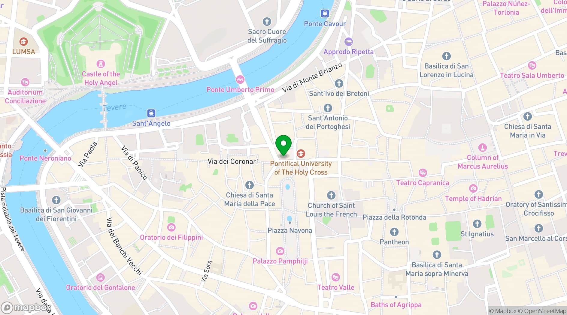 Map showing Relais Rione Ponte