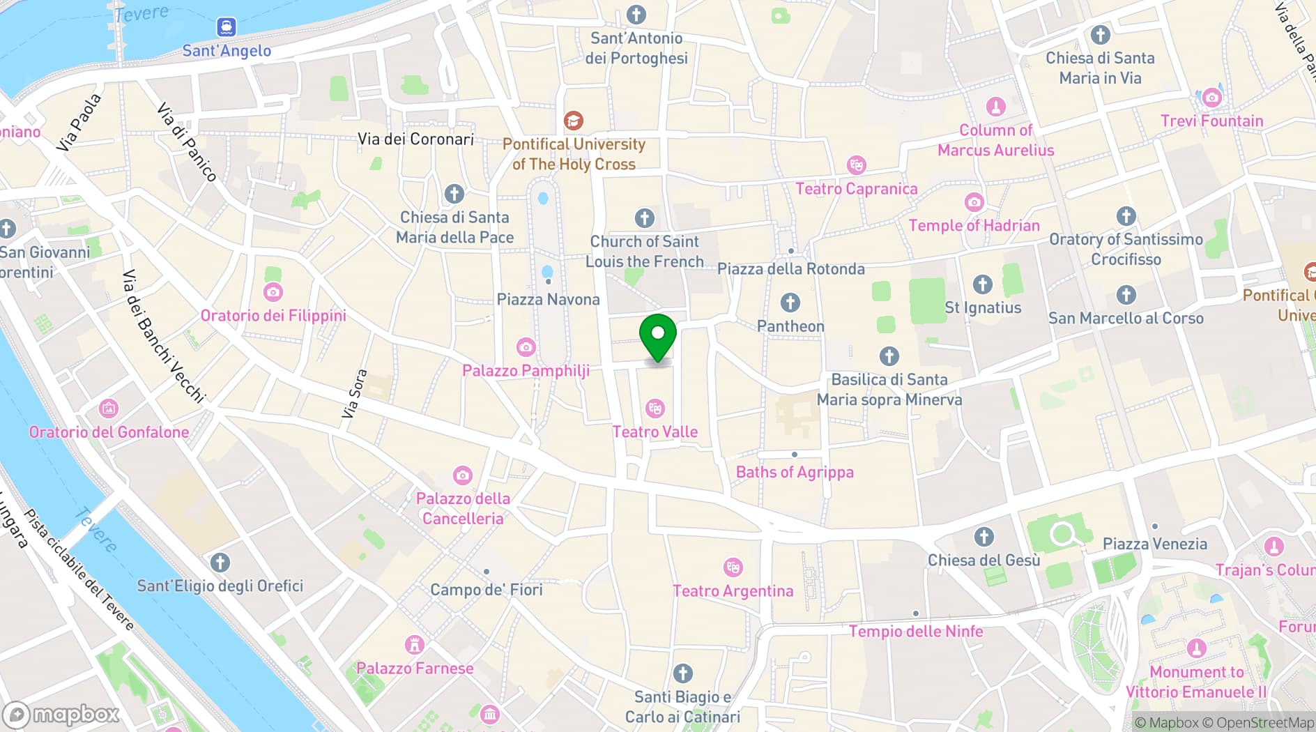 Map showing Hotel Navona