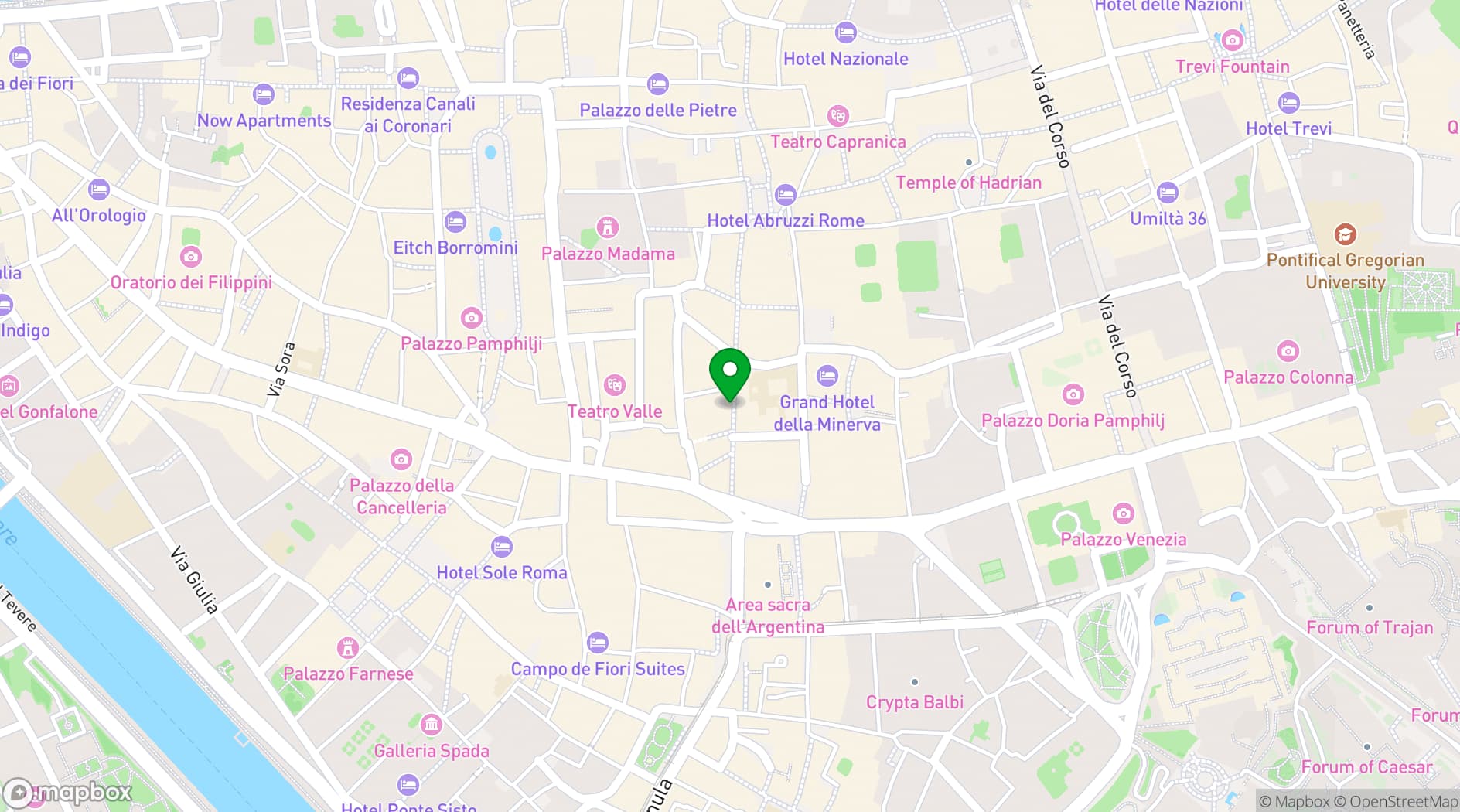 Map showing The Vista Rooms & Terrace