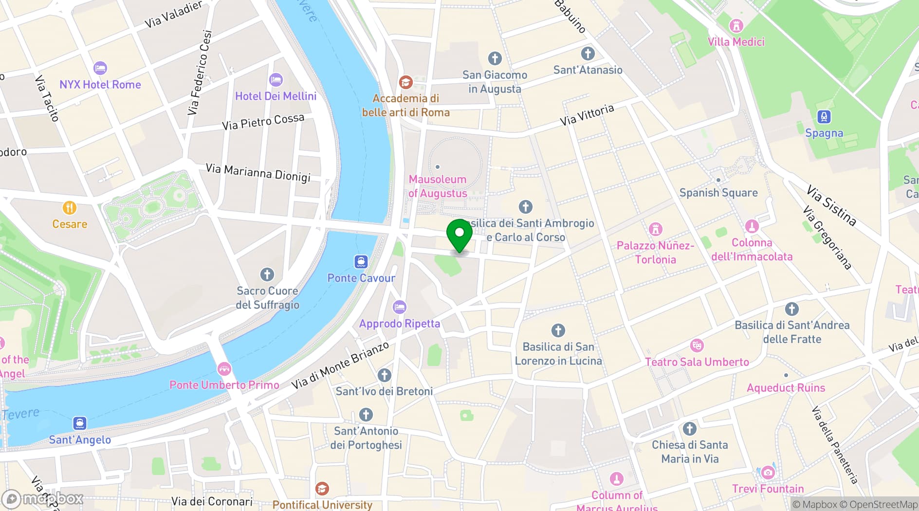 Map showing Hotel Vilòn