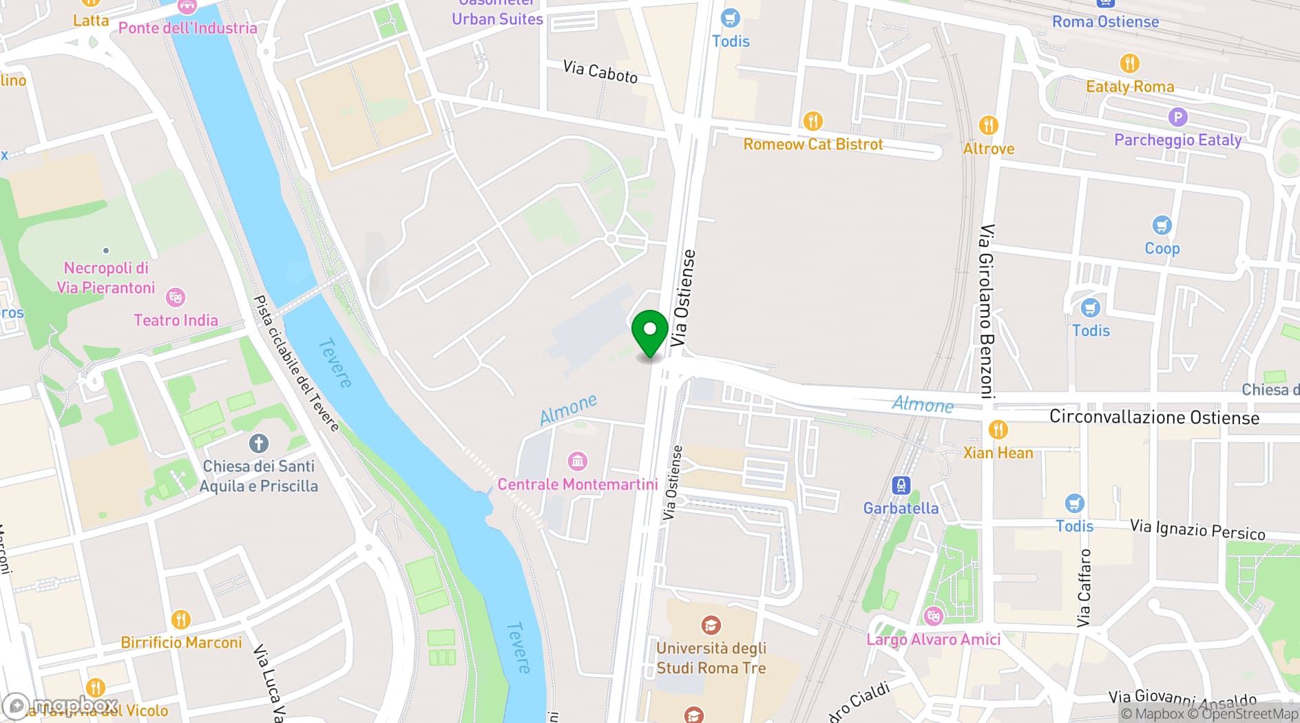 Map showing Talent Garden Campus Roma Ostiense