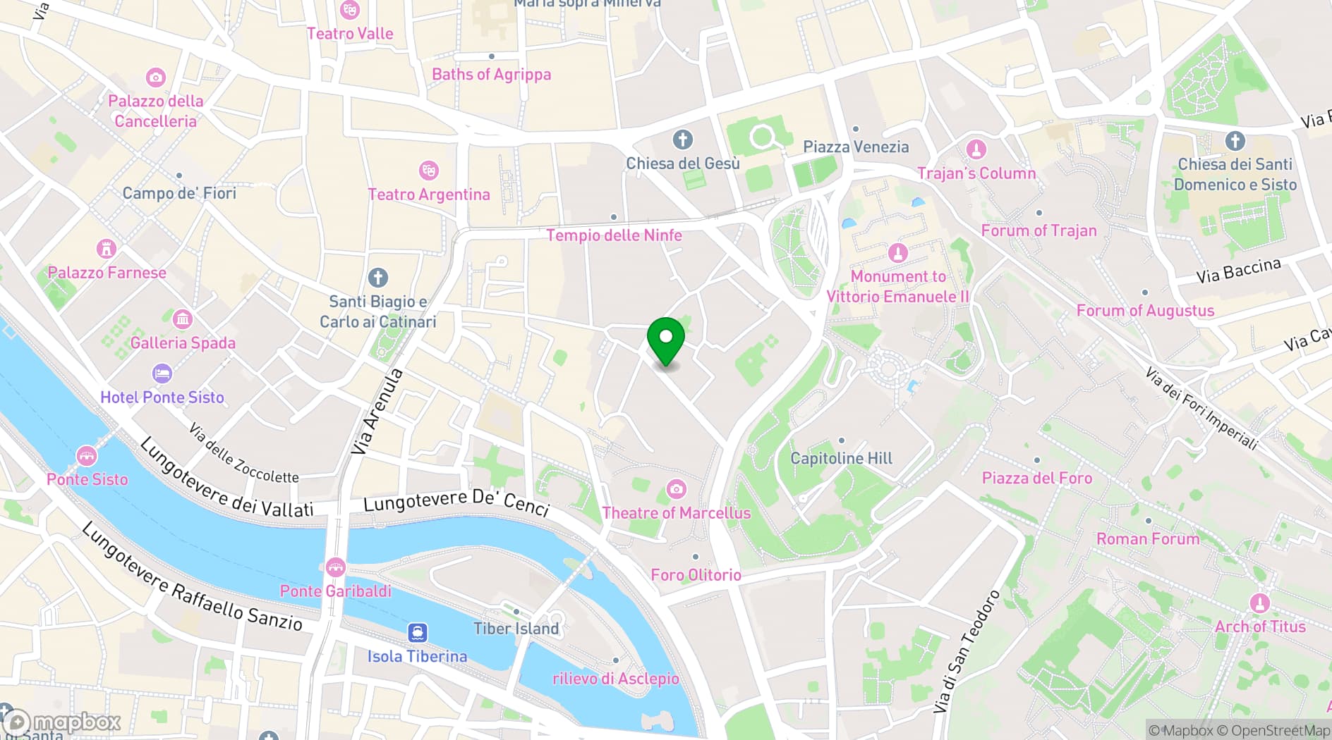 Map showing Palazzo Albertoni Spinola