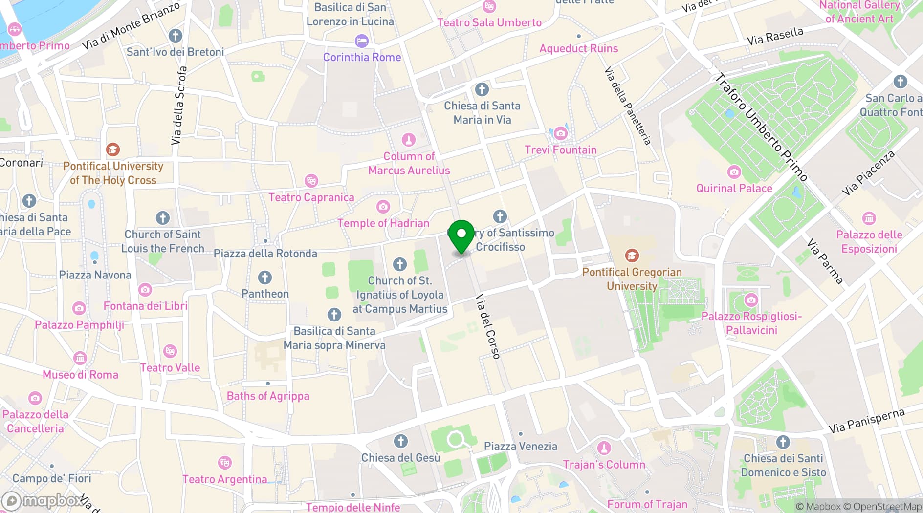Map showing Singer Palace Hotel