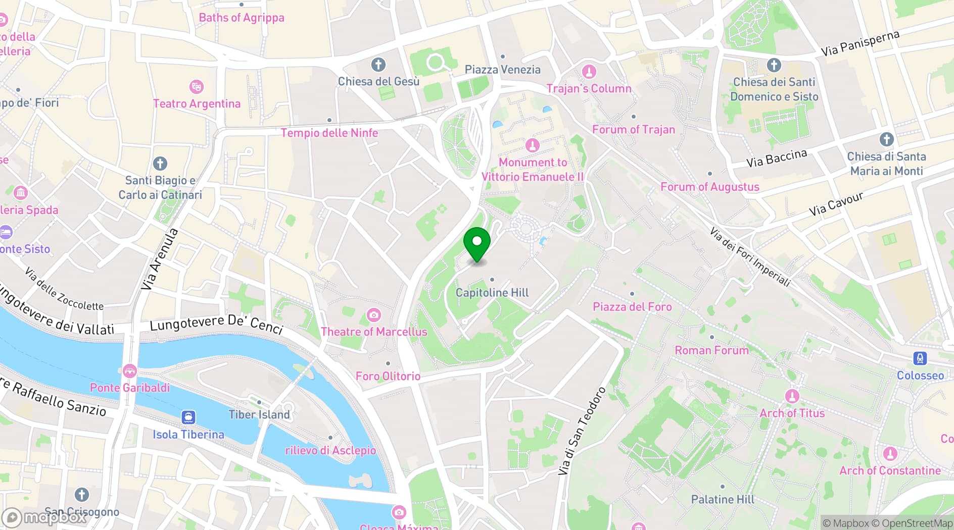 Map showing Terrazza Caffarelli