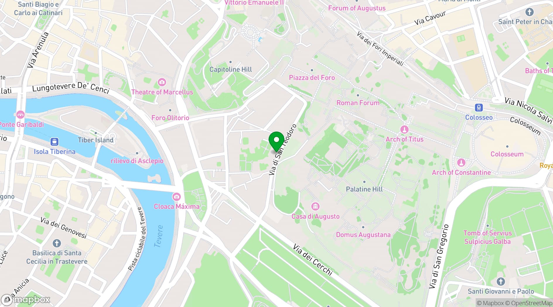 Map showing Kolbe Hotel Rome