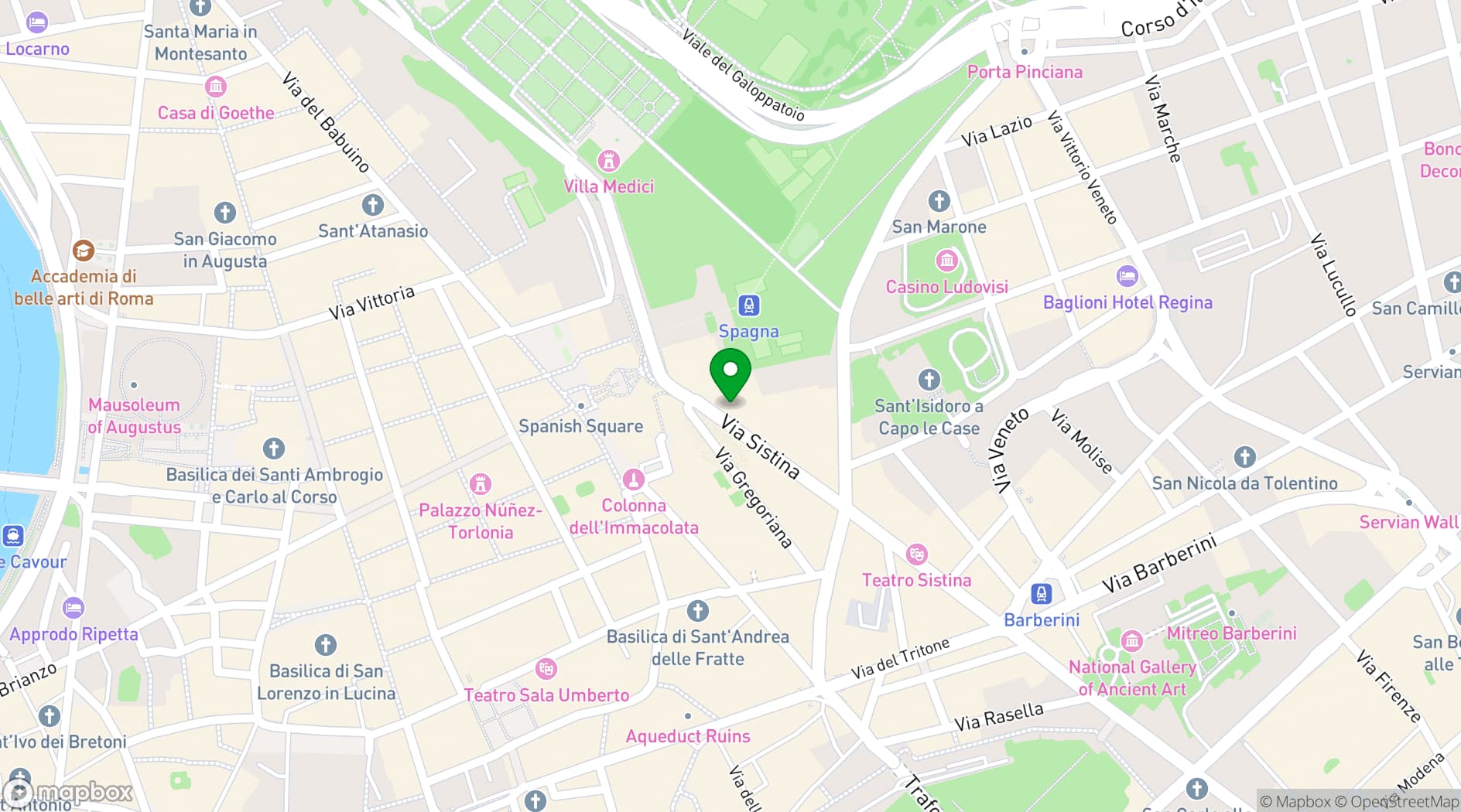 Map showing Hotel de la Ville