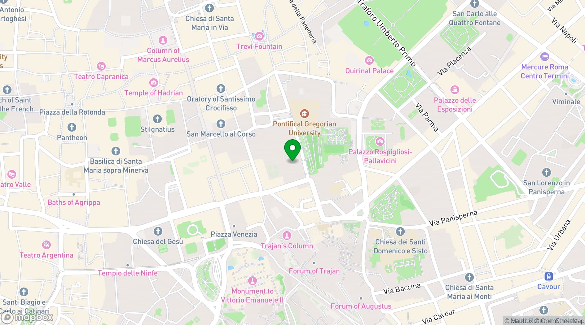 Map showing Terrace Garden Inside