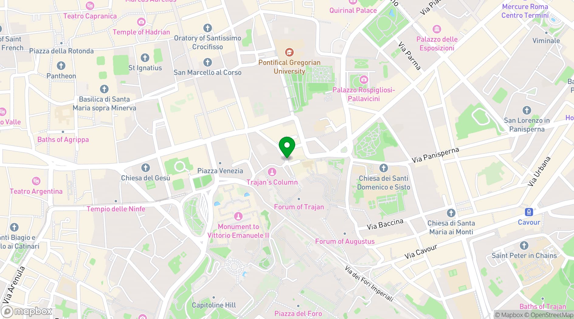 Map showing NH Collection Roma Fori Imperiali