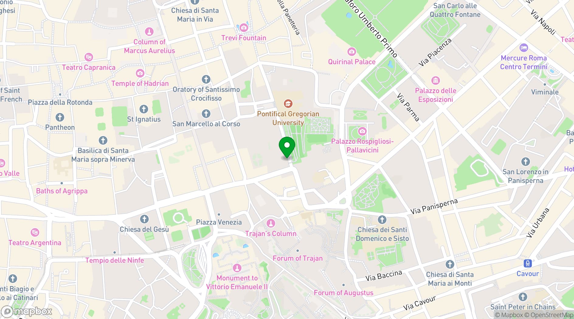 Map showing Galleria del Cardinale Colonna