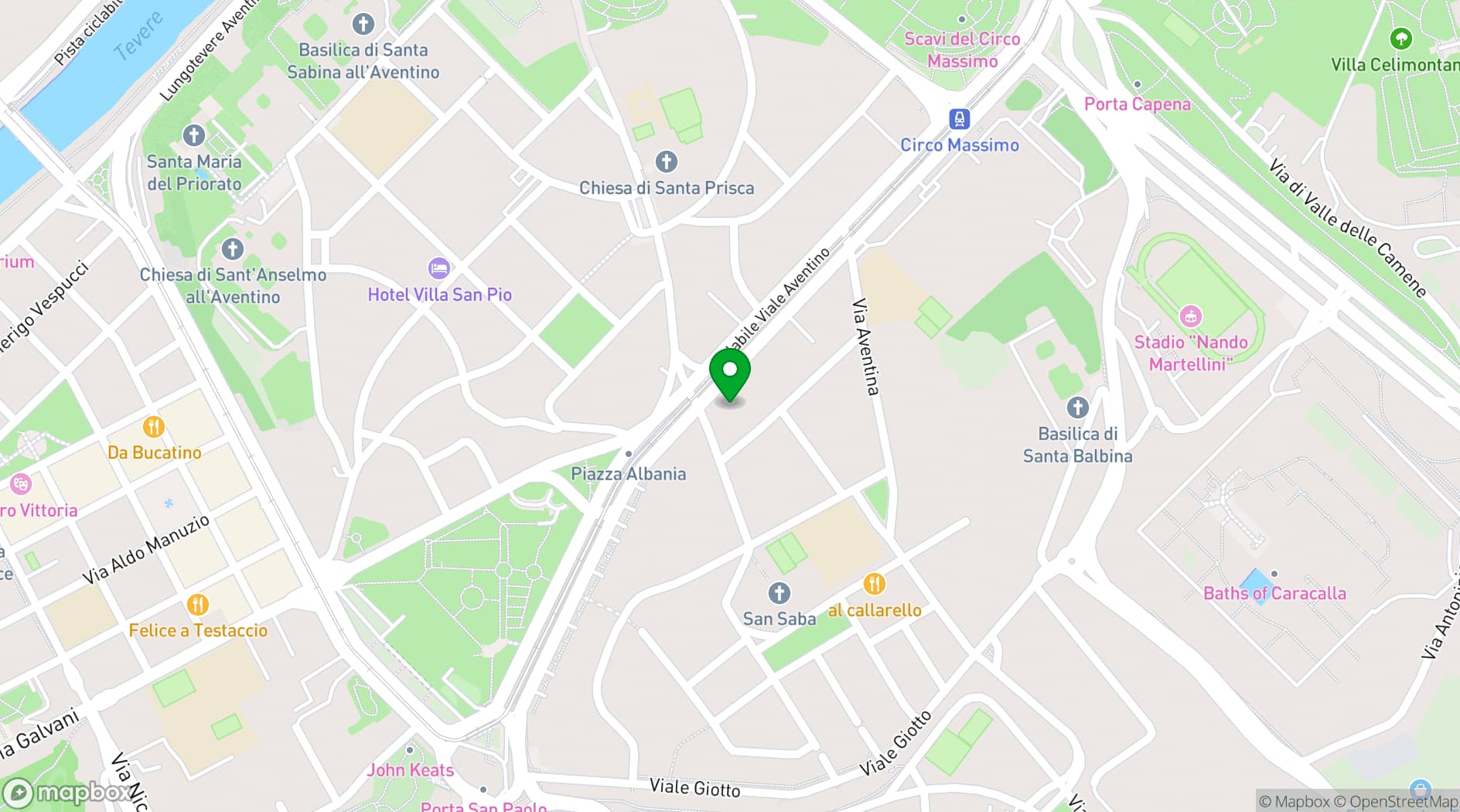 Map showing The Corner Roma