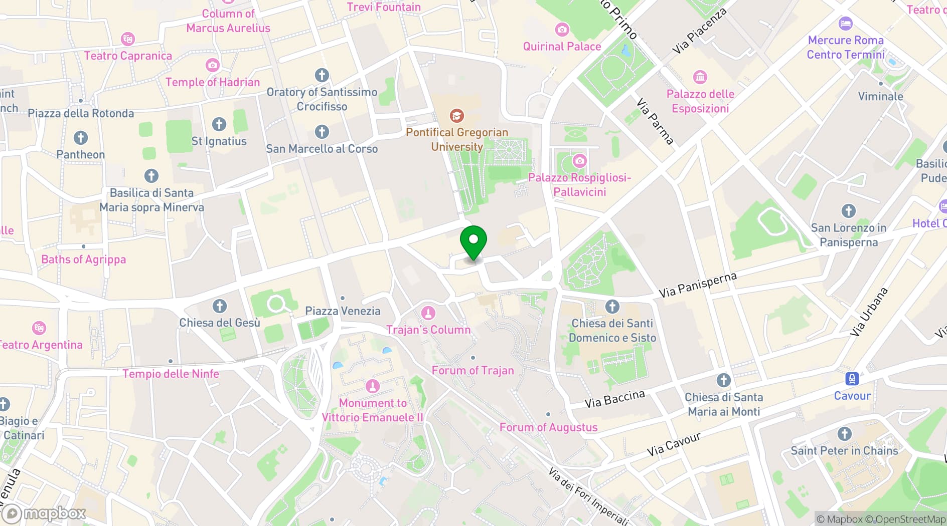 Map showing H10 Palazzo Galla