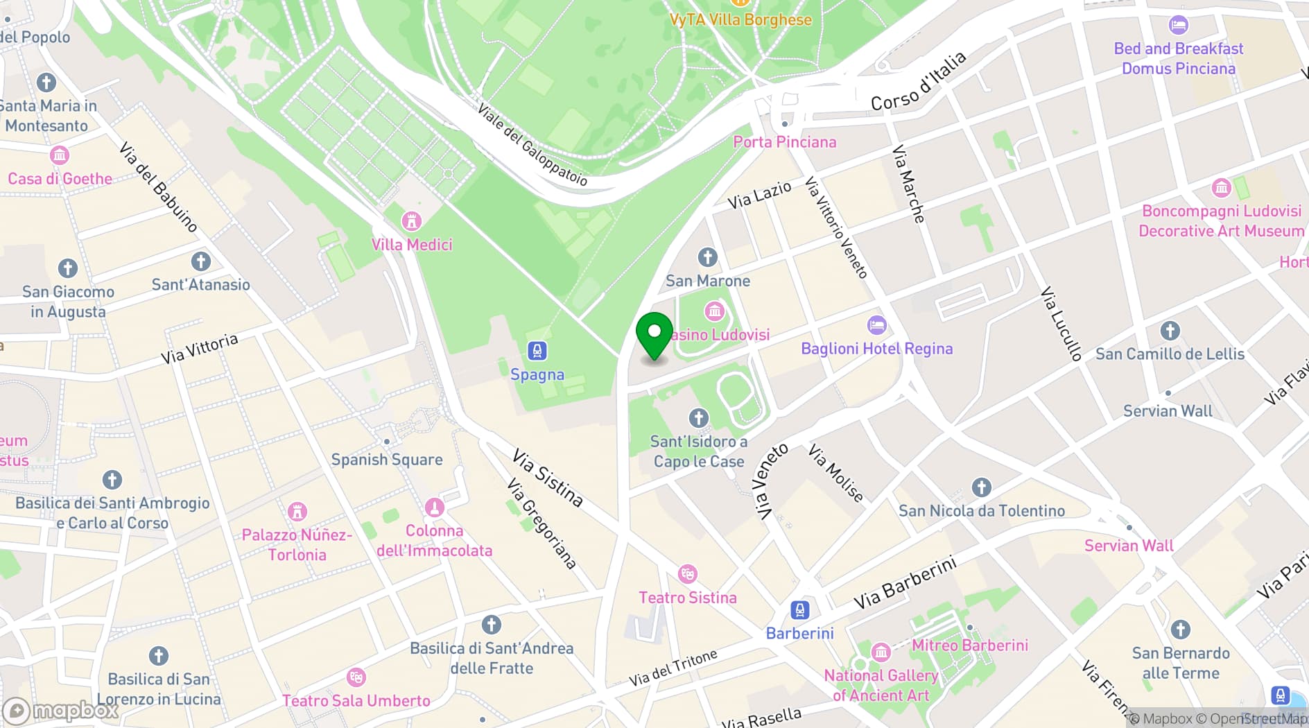 Map showing Hotel Eden