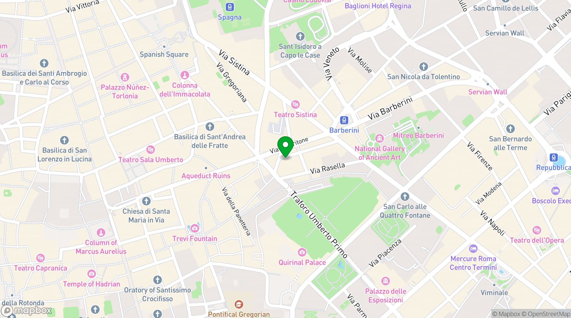 Map showing Hotel Memphis