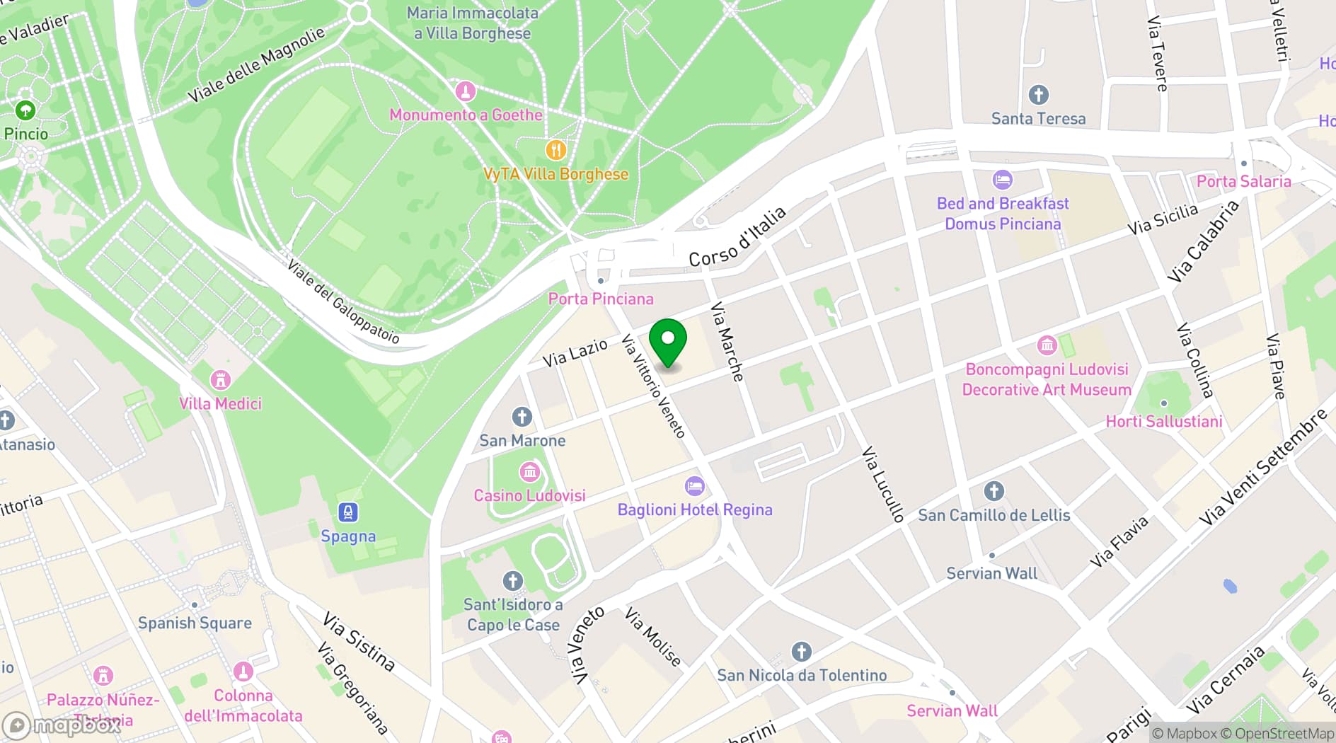 Map showing Nobu Hotels