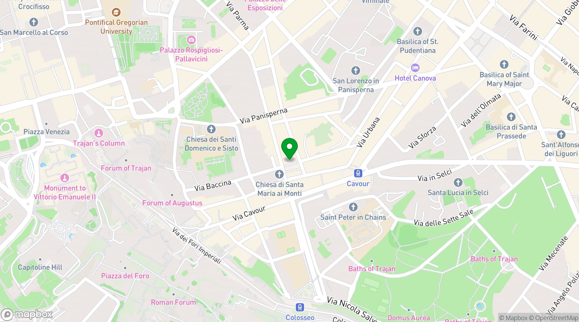 Map showing Casa Monti Roma