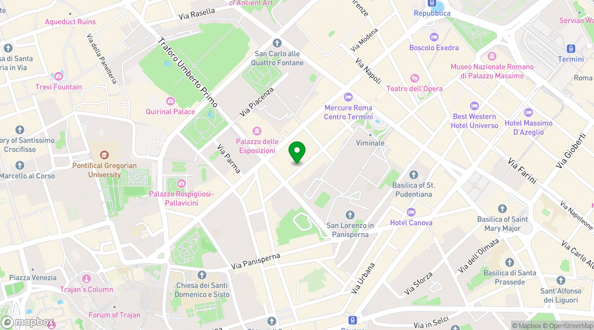 Map showing Rome Life Hotel