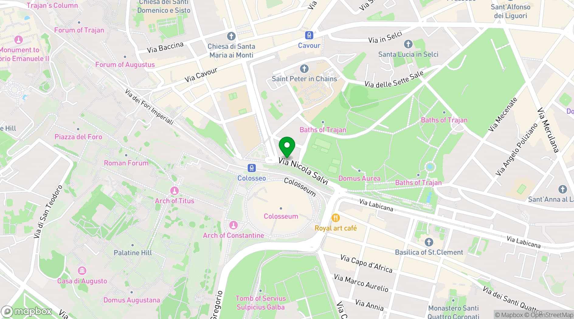 Map showing La Biga Wine Food