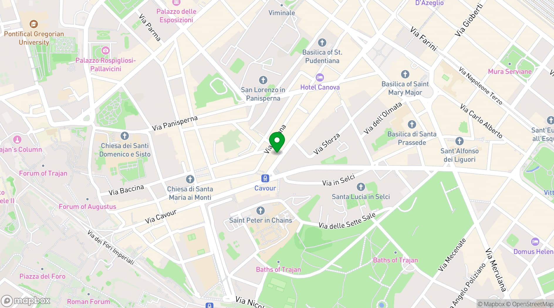 Map showing Monti Palace Hotel
