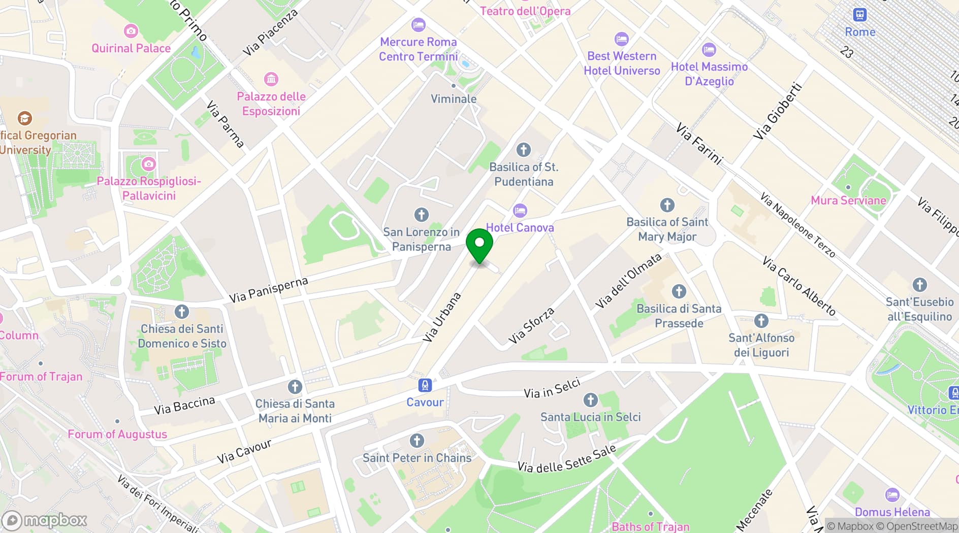 Map showing Hotel Relais Monti