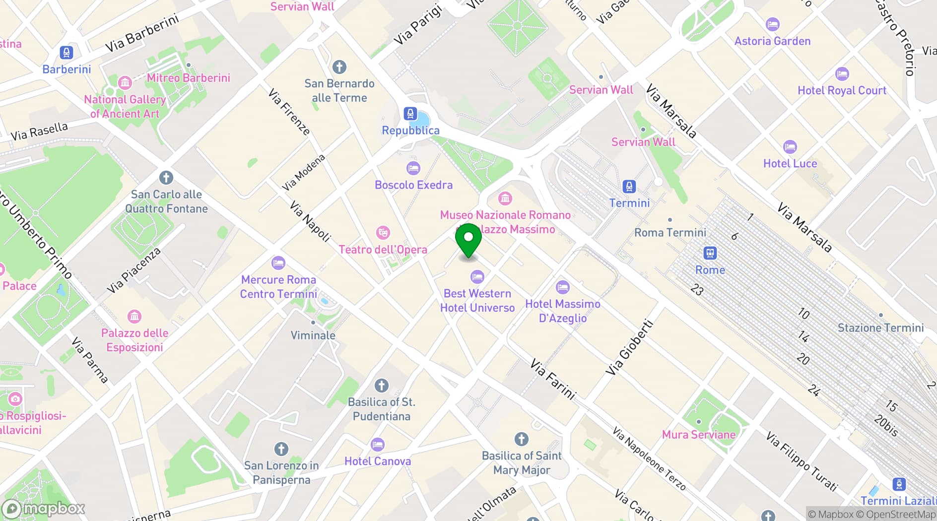 Map showing Metropole