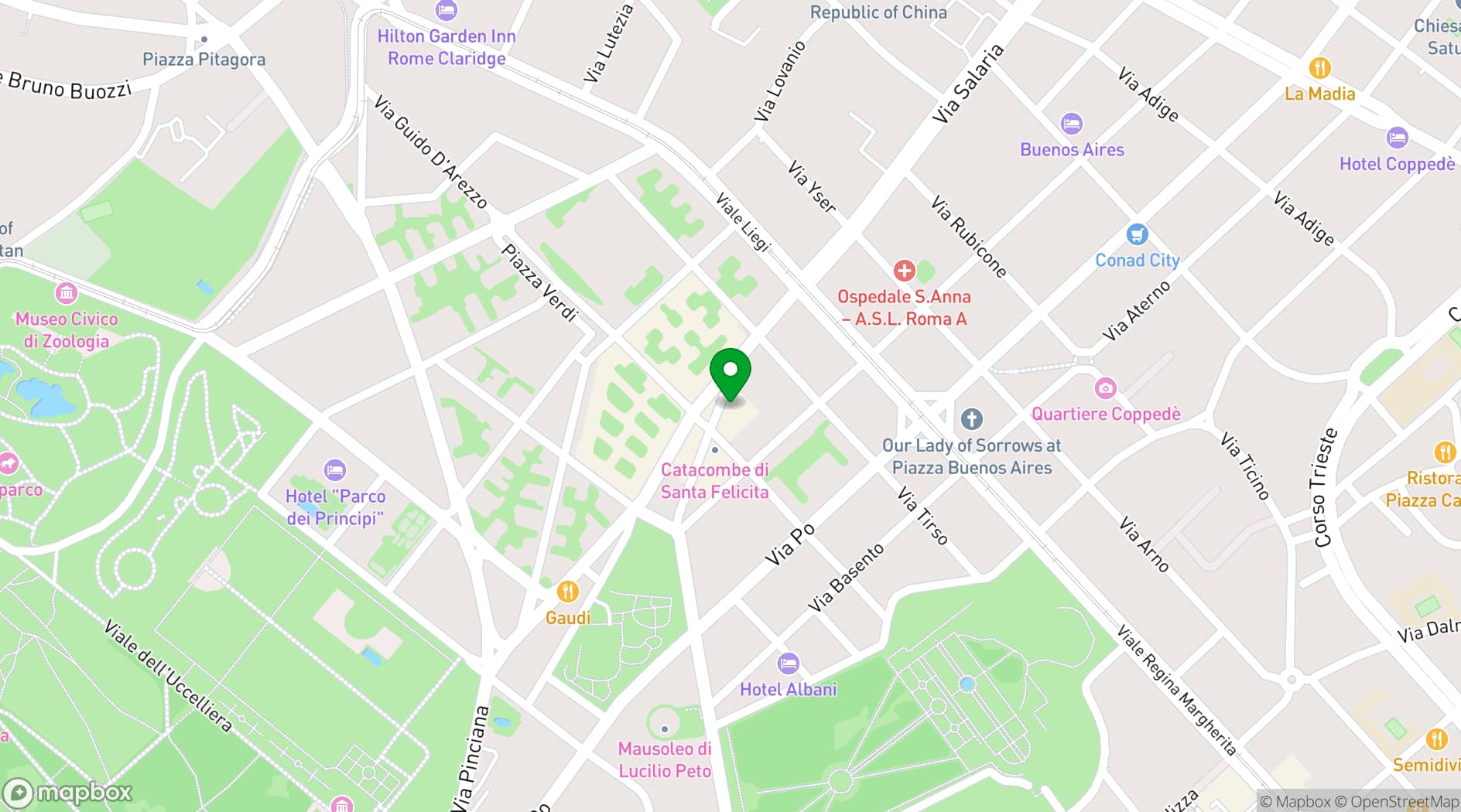 Map showing The Hoxton, Rome