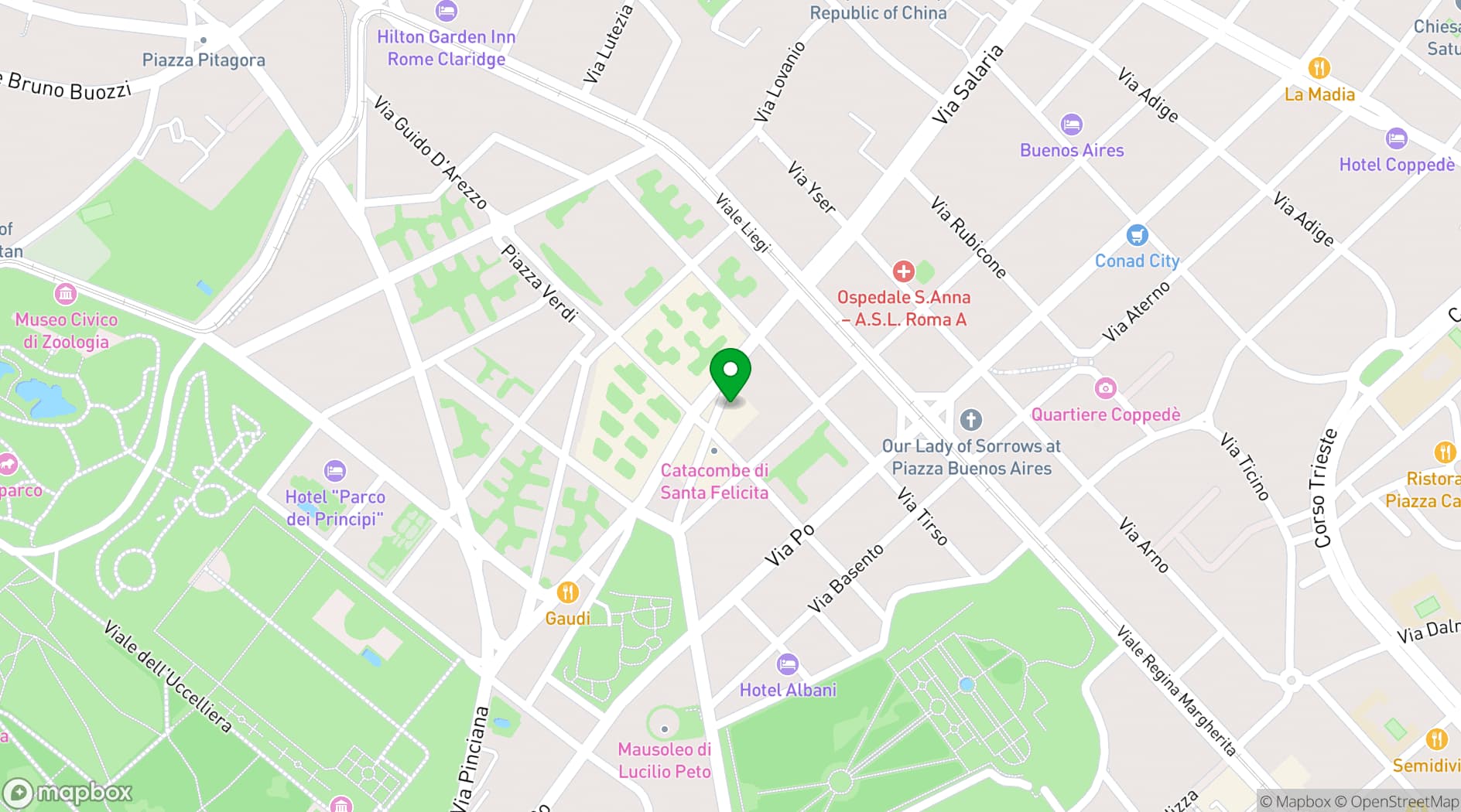 Map showing L'Apartmento
