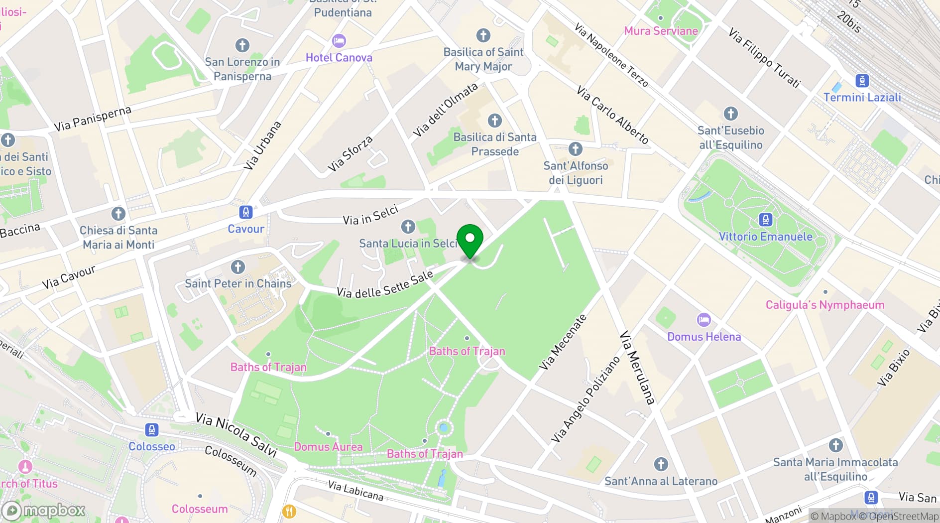 Map showing Palazzo Brancaccio