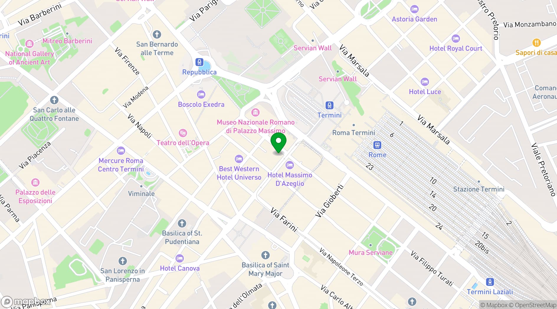 Map showing Ligea Lounge Bar