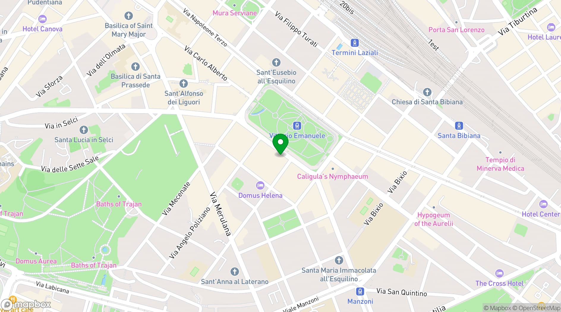Map showing Hotel Napoleon