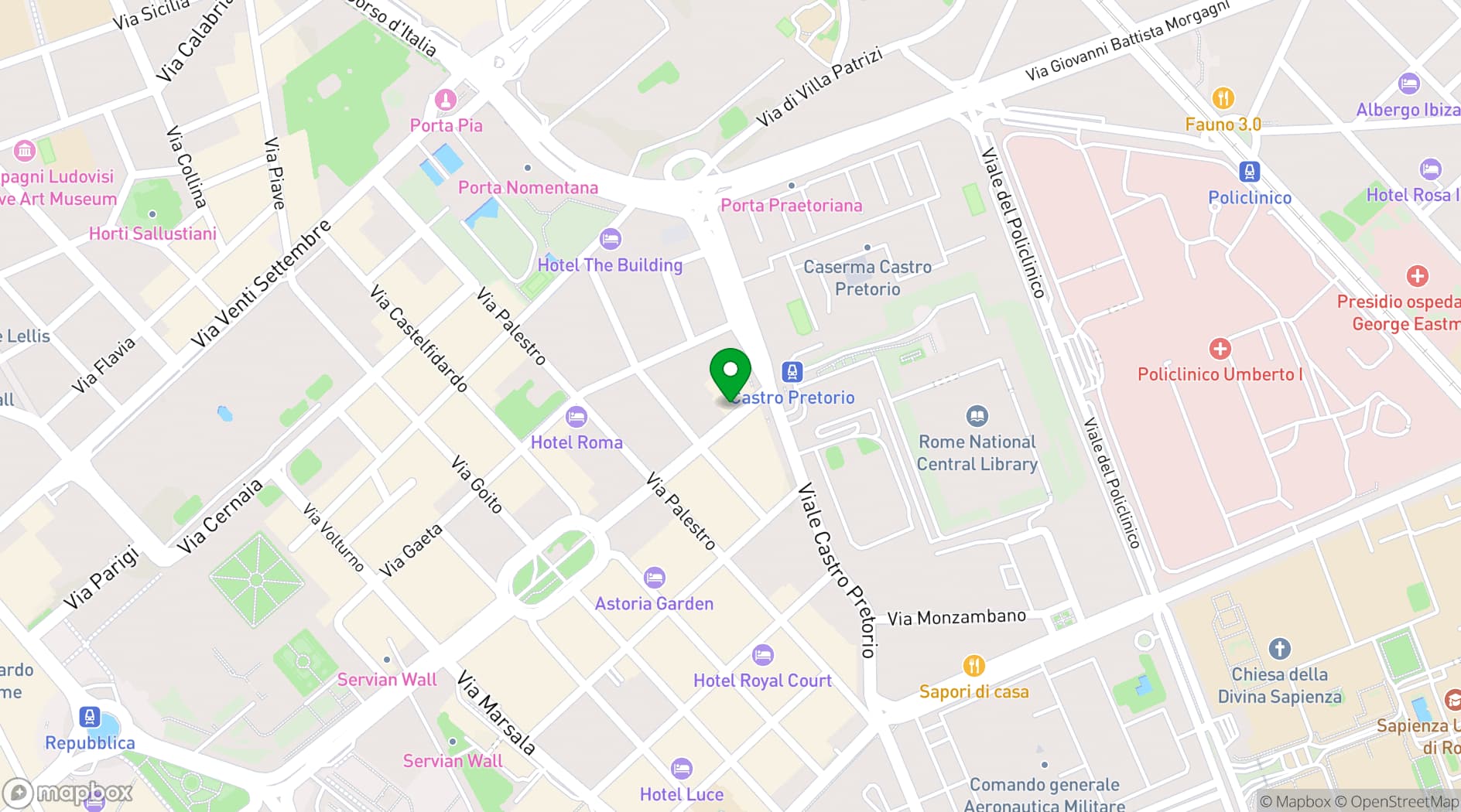 Map showing Hotel St. Martin