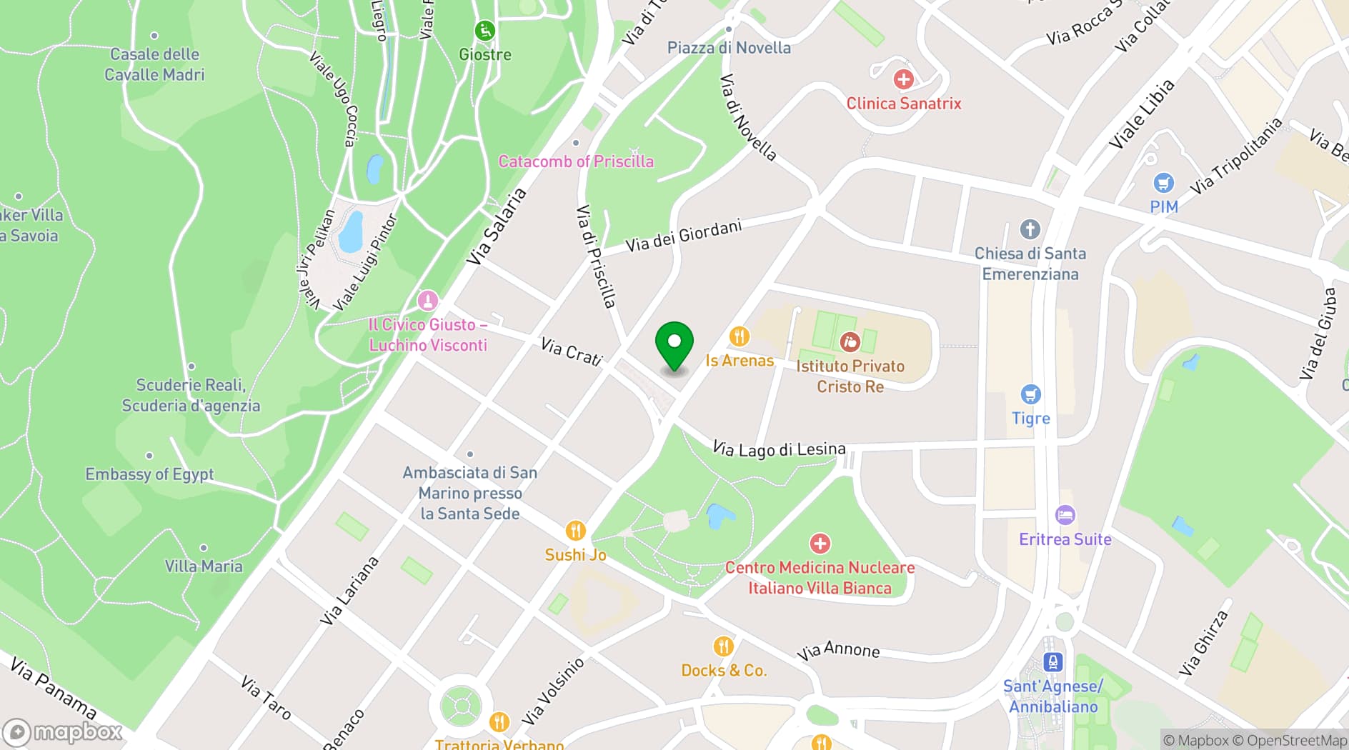 Map showing Spazio Arcò