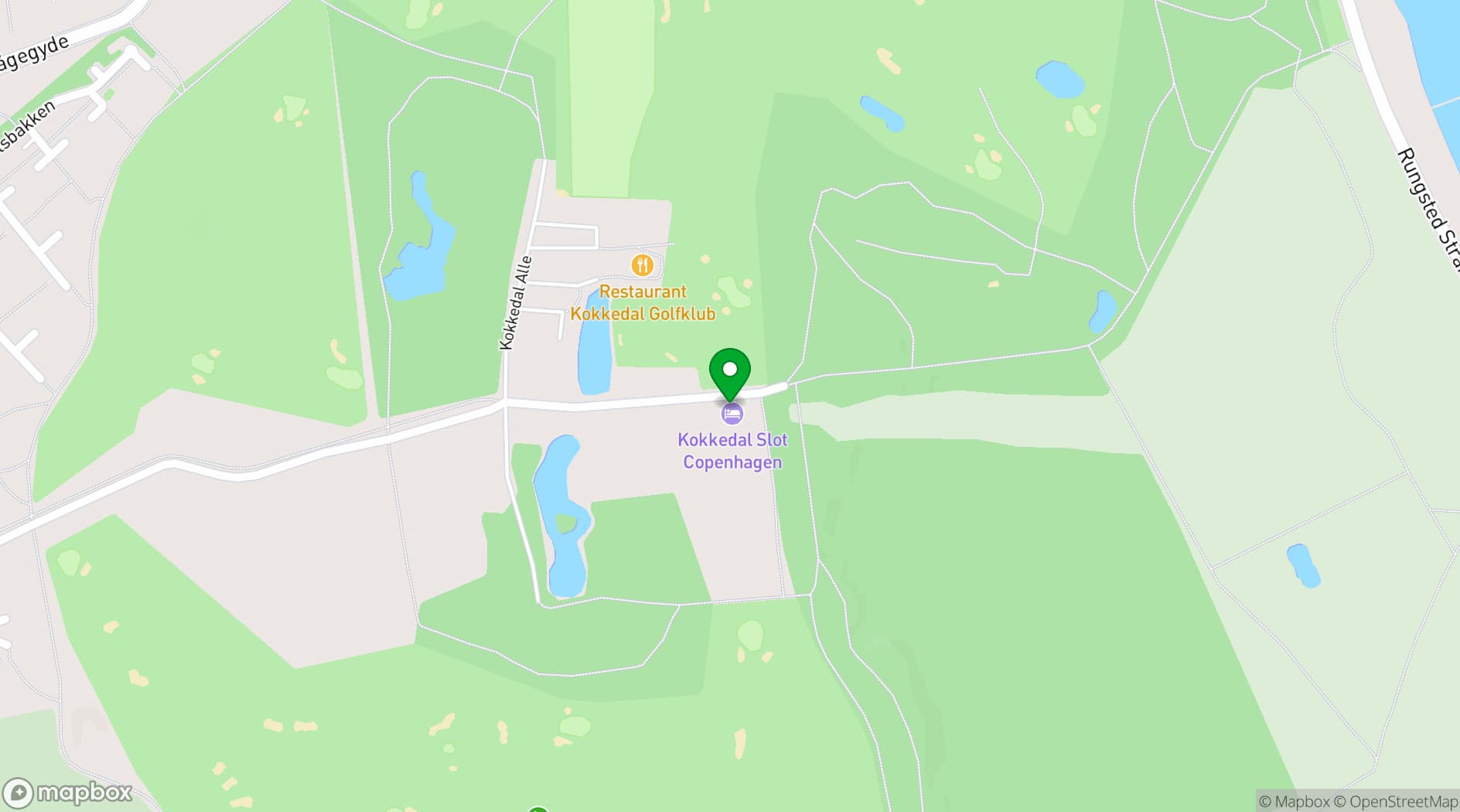 Map showing Kokkedal Slot Copenhagen