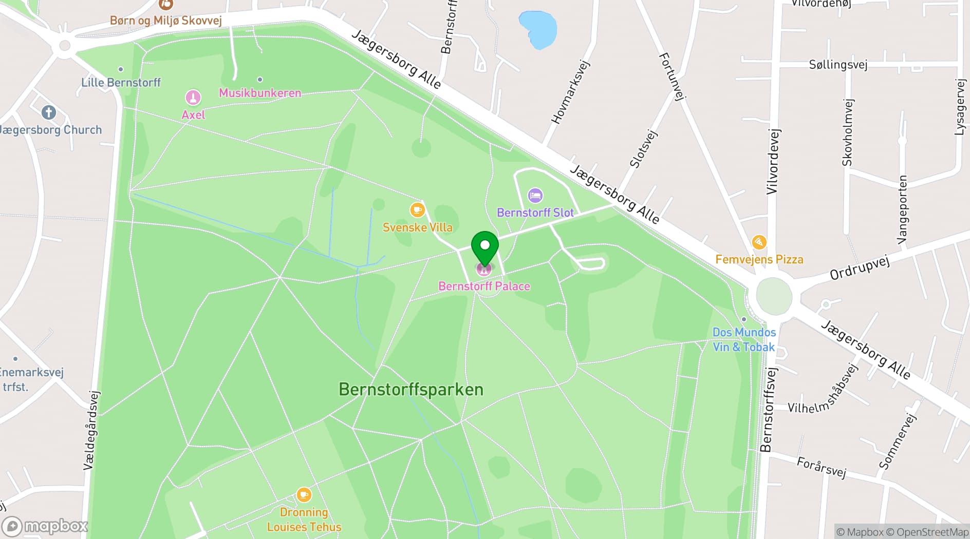 Map showing Bernstorff Slot