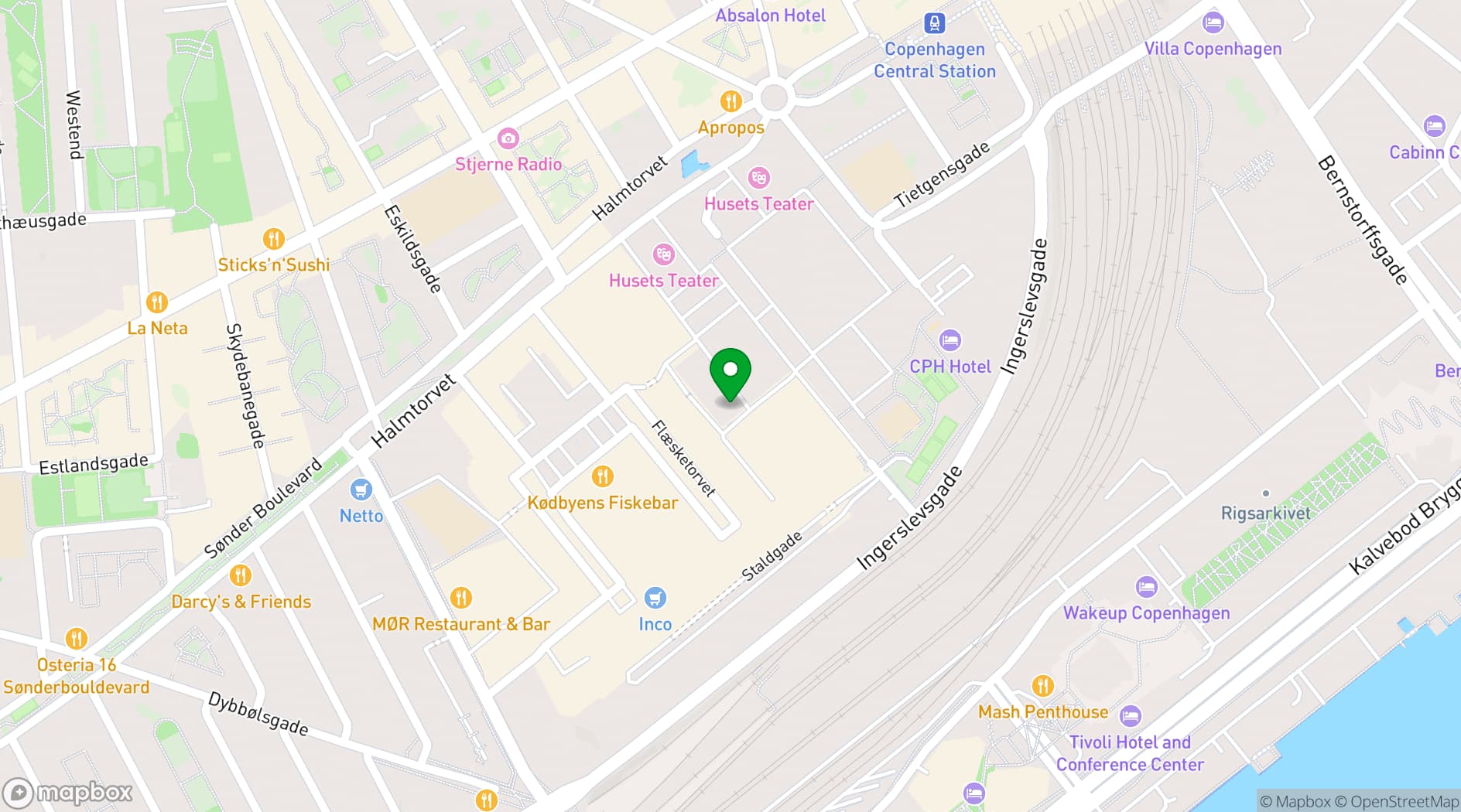 Map showing Copenhagen Opera Festival